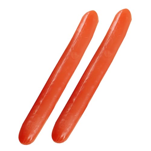 TOYANDONA 2 Stück Realistisches Fake Hot Dog Modell aus PVC Künstliche Wurst Requisite für Restaurant und Küchen Deko Vielseitig Einsetzbar für Food Displays Fotografie und Heimdekoration von TOYANDONA