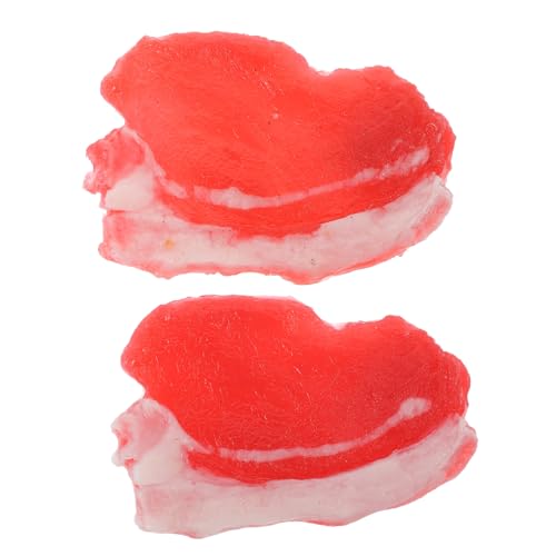 TOYANDONA 2 Stück Realistisches Teiliges Resin Schweinefleisch Deko Künstliches Schweinefleisch Modell für Fotografie Requisiten Küchenaccessoires und Heimdekoration Pflegeleicht und von TOYANDONA