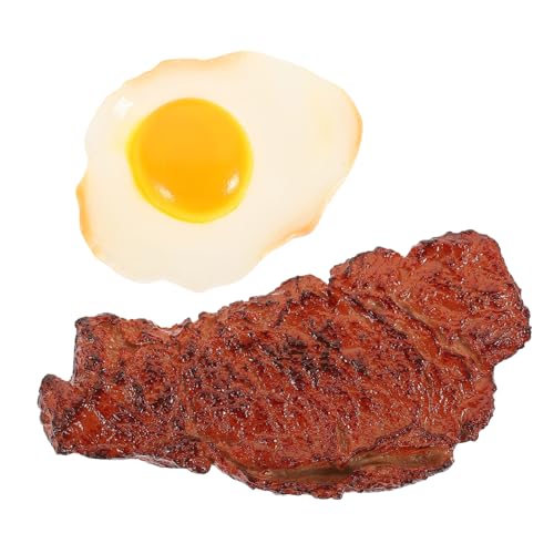 TOYANDONA 2 Stück Realistisches Teiliges Steak und Spiegelei Modell Künstliches Steak Spielküche Requisite Lebensmittelechtes Material Langlebig als Deko und Kochspielzeug TOYANDONA 2 Stück Realistisches Teiliges Steak und Spiegelei Modell Künstliches Steak Spielküche Requisite Lebensmittelechtes Material Langlebig als Deko und Kochspielzeug von TOYANDONA