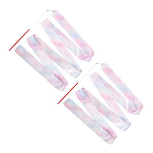 TOYANDONA 2 Stück Ribbon Dance Requisiten Für Regenbogen Fitnessstudio Band Shows Mädchen Gymnastik- Rhythmisch Klein Tanzen Bänder Funkeln Polyester Rot TOYANDONA 2 Stück Ribbon Dance Requisiten Für Regenbogen Fitnessstudio Band Shows Mädchen Gymnastik- Rhythmisch Klein Tanzen Bänder Funkeln Polyester Rot von TOYANDONA