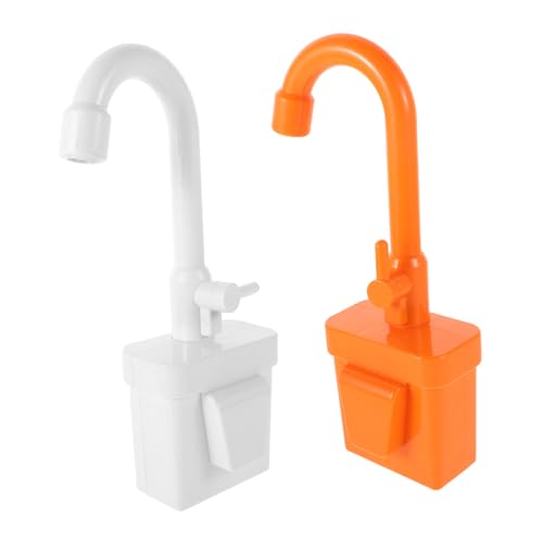 TOYANDONA 2 Stück Rotierbarer Elektrischer Wasserhahn für Rollenspielzeug für Kleinkinder Fördert Hand Augen Koordination und Verantwortungsvolles von TOYANDONA