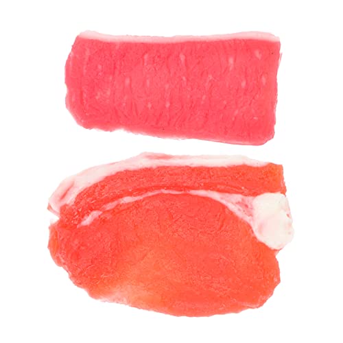 TOYANDONA 2 Stücke Schweinefleisch Scheibe Modelle Schweinefleisch Decor Realistische Simulation Schweinefleisch Für Display Modell Prop von TOYANDONA