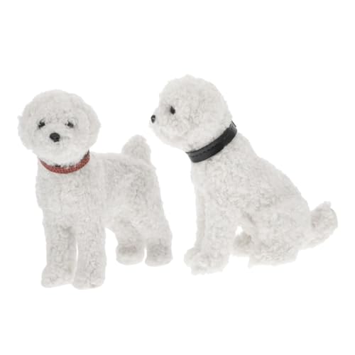 TOYANDONA 2 Stück Simulationswelpe Hundefigur Hundeschmuck Weiß Plastik TOYANDONA 2 Stück Simulationswelpe Hundefigur Hundeschmuck Weiß Plastik von TOYANDONA
