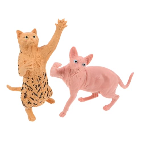 TOYANDONA 2 Stück Simulierte haarlose Katzenspielzeuge simulierte Kleintiere Tiermodell aus Kunststoff Katzenmodell kleine Katzenfiguren Miniatur-Katzenfiguren Katzenverzierung Plastik TOYANDONA 2 Stück Simulierte haarlose Katzenspielzeuge simulierte Kleintiere Tiermodell aus Kunststoff Katzenmodell kleine Katzenfiguren Miniatur-Katzenfiguren Katzenverzierung Plastik von TOYANDONA