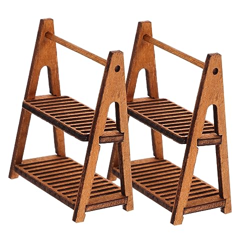 TOYANDONA 2 Stück Simuliertes Holzlagerstange Mini Möbelmodelle Miniaturregal zum Basteln dekoratives Mini-Puppenhaus-Ausstellungsregal Miniaturmodellmöbel Mini-Brotregal Mini- Kaffee TOYANDONA 2 Stück Simuliertes Holzlagerstange Mini Möbelmodelle Miniaturregal zum Basteln dekoratives Mini-Puppenhaus-Ausstellungsregal Miniaturmodellmöbel Mini-Brotregal Mini- Kaffee von TOYANDONA