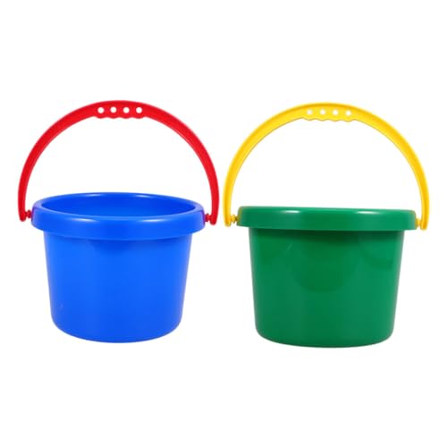 TOYANDONA 2 Stück Spielzeugeimer Für Den Strand Schwimmbad Strandeimer Sandkasten Angeleimer Spiele Deckel Ball Wasser Für Den Strand Bausatz Sandeimer Am Strand Eiskübel von TOYANDONA
