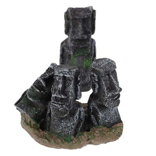 TOYANDONA 2 Osterinsel-statuen Aus Kunstharz – Moai-Figuren Für Landschaft Und Bonsai TOYANDONA 2 Osterinsel-statuen Aus Kunstharz – Moai-Figuren Für Landschaft Und Bonsai von TOYANDONA