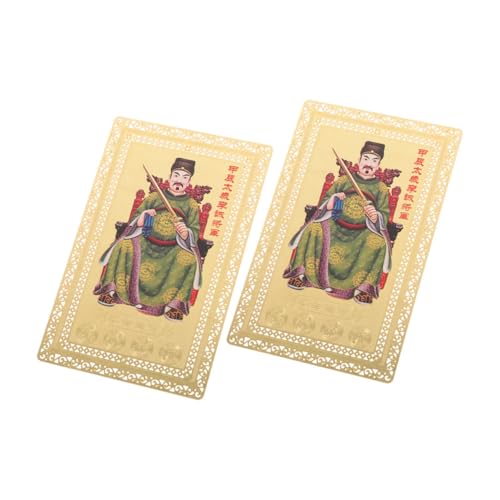 TOYANDONA 2 Stück Tai Amulettkarten aus Kupfer Chinesischer Drachenschutz Glück und Erfolg Amulett Kompakt und Leicht Handwerklich Gefertigt Tragbar für Geldbörse und Tasche Langlebig und von TOYANDONA