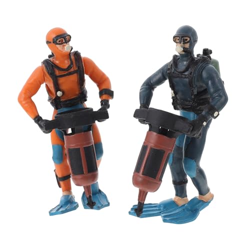 TOYANDONA 2 Stück Taucher Figuren Action Figuren Miniatur Deko PVC Unterwasser Modell Aquarium Landschaftsdeko TOYANDONA 2 Stück Taucher Figuren Action Figuren Miniatur Deko PVC Unterwasser Modell Aquarium Landschaftsdeko von TOYANDONA