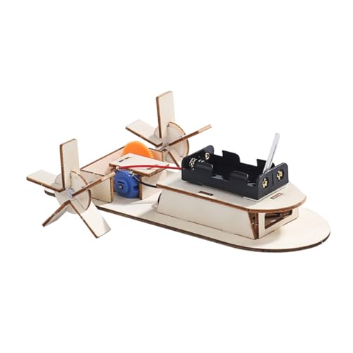 TOYANDONA 2 Stück Teiliges DIY Holzboot Modell mit Propeller Wissenschaftliches Lernspielzeug für Handmontiertes Experimentierset Kreativität und Wissenschaftlichem Zufällige von TOYANDONA