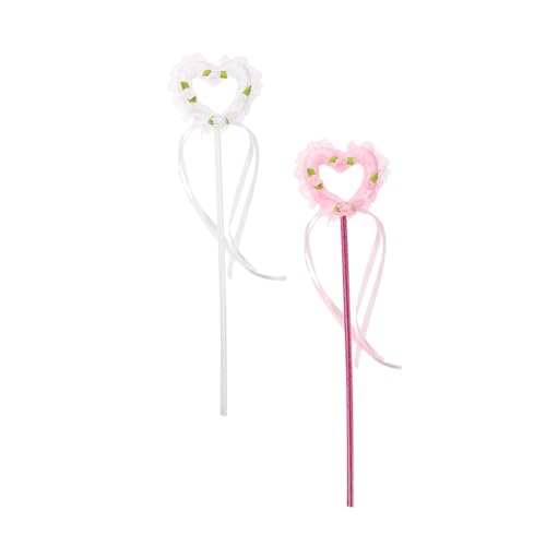 TOYANDONA 2 Stück Teiliges Feen Zauberstab Herzform Leicht Leuchtend für Kinderkostüme Halloween und Bühnenauftritte Handlich für Mädchen Party Accessoire Weiß TOYANDONA 2 Stück Teiliges Feen Zauberstab Herzform Leicht Leuchtend für Kinderkostüme Halloween und Bühnenauftritte Handlich für Mädchen Party Accessoire Weiß von TOYANDONA