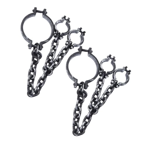 TOYANDONA 2 Stück Teiliges Halloween Handschellen aus Kunststoff Leichte Bequeme Vielseitige Partydekoration und Gruselige Gefängnis Requisiten für Halloween Kostüm und Spukhaus Cosplay von TOYANDONA