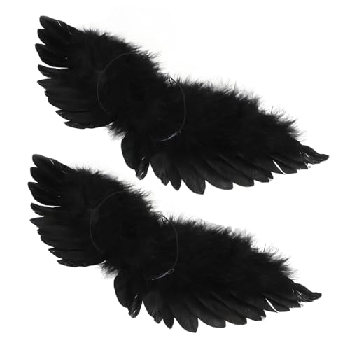TOYANDONA 2 Stück Teiliges Halloween Teufelsflügel für Puppen Schwarze Dekorative Flügel Requisiten für DIY Projekte Versatile Puppenaccessoires für Kreative Bastelarbeiten TOYANDONA 2 Stück Teiliges Halloween Teufelsflügel für Puppen Schwarze Dekorative Flügel Requisiten für DIY Projekte Versatile Puppenaccessoires für Kreative Bastelarbeiten von TOYANDONA