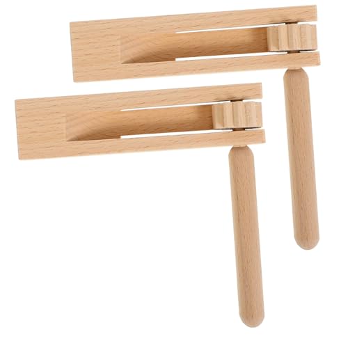 TOYANDONA 2 Stück Teiliges Holz Ratschen Musikinstrument für Umweltfreundliche Hand Kastagnetten Pädagogisches Percussion Hand Auge Koordination und Visuellem Lernen TOYANDONA 2 Stück Teiliges Holz Ratschen Musikinstrument für Umweltfreundliche Hand Kastagnetten Pädagogisches Percussion Hand Auge Koordination und Visuellem Lernen von TOYANDONA