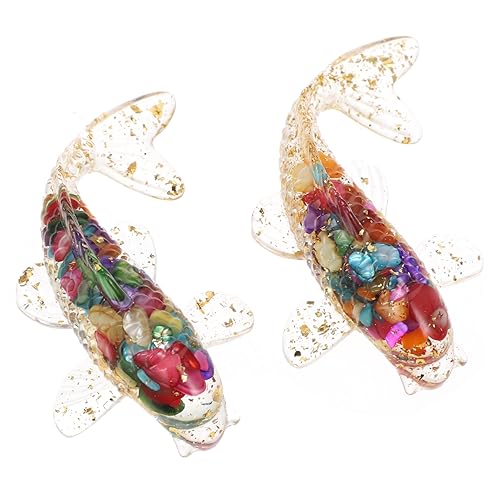 TOYANDONA 2 Stück Teiliges Kristall Fischfiguren Kleine Koi Fisch Deko Natürliche Kristallsteine mit Goldfolie Elegante Tisch und Gartendekoration Kunstvolle Aquarium und Wohnaccessoires TOYANDONA 2 Stück Teiliges Kristall Fischfiguren Kleine Koi Fisch Deko Natürliche Kristallsteine mit Goldfolie Elegante Tisch und Gartendekoration Kunstvolle Aquarium und Wohnaccessoires von TOYANDONA