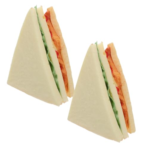 TOYANDONA 2 Stück Teiliges Künstliches Sandwich Deko Realistische Fake Burger Prop für Food Fotografie Küchen und Partydekoration Vielseitig Einsetzbar von TOYANDONA