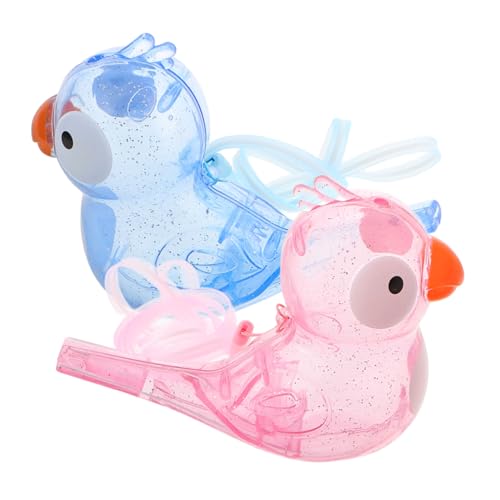 TOYANDONA 2 Stück Teiliges Kunststoff Vogelpfeifen für Transparente Wasservogel Pfeife Musikalisches mit Wasserfüllung Sicherer Signalgeber für Outdoor Aktivitäten und Schulausflüge von TOYANDONA