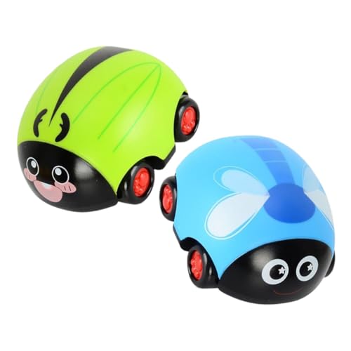 TOYANDONA 2 Stück Teiliges Mini Rückziehauto mit Tierform Reibungsbetriebenes für Kleinkinder Fördert Motorik und Kognition Buntes Design mit und Libelle Sicher und Langlebig von TOYANDONA