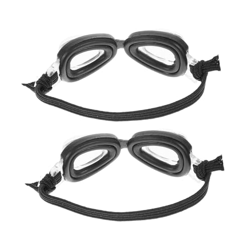 TOYANDONA 2 Stück Teiliges Mini Schwimmbrillen für Puppen Realistische DIY Tauchbrillen Leichtes Tragbares Puppenhaus Zubehör für Kreatives und Outdoor Spaß von TOYANDONA