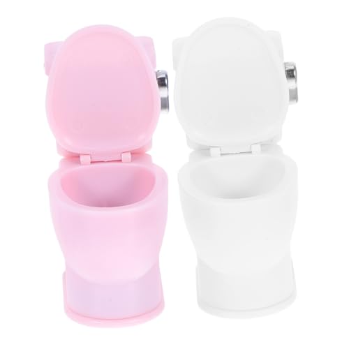 TOYANDONA 2stücke Toilettensitz-Spielzeug Für Puppenhaus Realistische Badezimmer-modellspielzeug Puppenhaus-dekorationszubehör Winzige Hausmöbel Toilettenfigur Für Puppenhaus von TOYANDONA