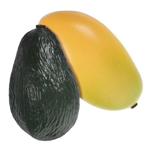 TOYANDONA 2 Stück Teiliges Orff Musikinstrument Realistische Avocado und Mango Shaker aus Robustem Fördert Rhythmus und Motorik bei Kindern Abnehmbar für Einfache und Langlebig von TOYANDONA