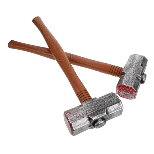 TOYANDONA 2stücke Kleiner Halloween-Hammer Für Junge Mädchen Simulation Aus Kunststoff Realistische Cosplay-Requisiten Hammerspielzeug Für Rollenspiele Partys Und Feiertage von TOYANDONA