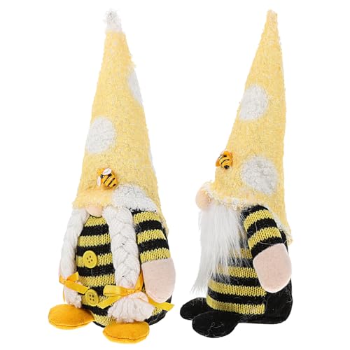TOYANDONA 2 Stück Teiliges Plüsch geschenkset Bee Festival Gnom Puppe mit Gesichtslosem Design Hautfreundlich Dekorativ für Jubiläum Mädchen Sommerparty und Hochzeitsfeier von TOYANDONA