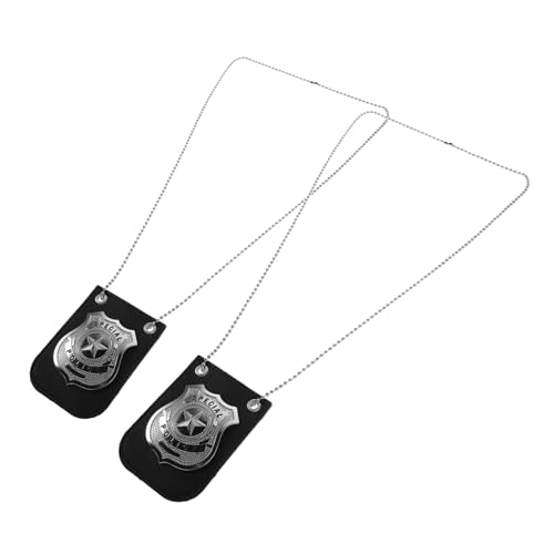 TOYANDONA 2 Stück Teiliges Polizei Kostüm Zubehör Realistische Polizeimarken Halskette aus Legierung und PU Bequemes Langlebiges Rollenspiel Accessoire für Halloween Schulveranstaltungen und TOYANDONA 2 Stück Teiliges Polizei Kostüm Zubehör Realistische Polizeimarken Halskette aus Legierung und PU Bequemes Langlebiges Rollenspiel Accessoire für Halloween Schulveranstaltungen und von TOYANDONA