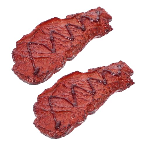 TOYANDONA 2 Stück Teiliges Realistisches Fake Steak Täuschend Echte Simulation von Roastbeef Dekoratives Kunstfleisch Modell für Küche Fotografie Laden und Marktdekoration von TOYANDONA