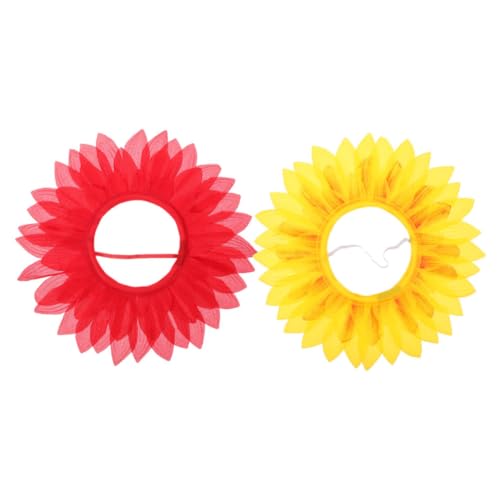 TOYANDONA 2 Stück Teiliges Sonnenblumen Kopfschmuck Lustige Sonnenblumen Kostümhauben Kindgerechte Einfaches Ausziehen für Kindergarten Sportfeste und Themenpartys von TOYANDONA