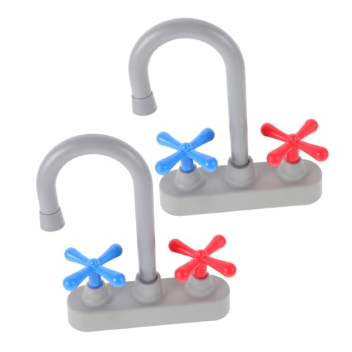 TOYANDONA 2 Stück Teiliges Spielküchen Wasserhahn Ersatz Realistische Simulation Küchenarmatur Leichtes Kindersicheres Zubehör für Jungen und Mädchen Fördert Kreatives Rollenspiel und von TOYANDONA