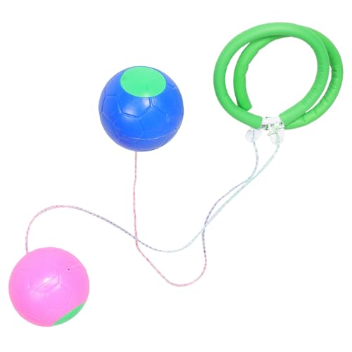 TOYANDONA 2 Stück Teiliges Sprung Bein Ball aus Kunststoff mit Stabilem Fußring Seil Vielseitig für Indoor und Outdoor Fitness Kindersicheres Spring für von TOYANDONA