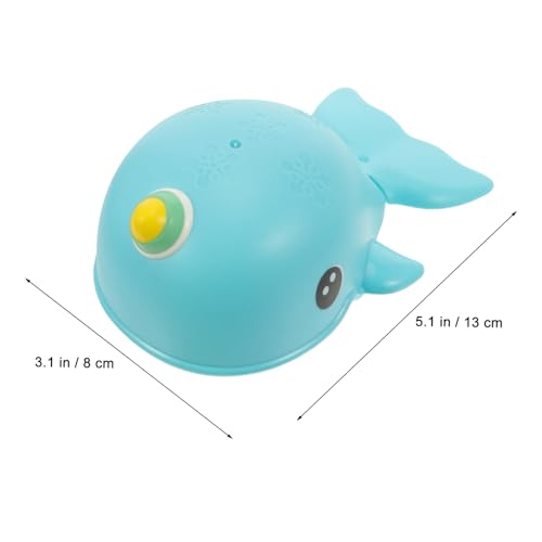 TOYANDONA 2 Stück Teiliges Wal badespielzeug Aufziehbar Schwimmend Sicher für Junge Mädchen Glatte Oberfläche für Kleinkinder Badewanne und Wasserspaß Inklusive Pinkem und Blauem Wal von TOYANDONA