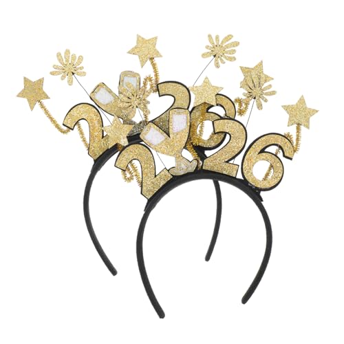 TOYANDONA 2 Stück Teiliges Year Party Haarreifen mit Glitzer Pailletten Festliches Neujahrs Accessoire für Fotoshootings Tragbar und Modisch für Silvesterfeiern und Countdown Events von TOYANDONA