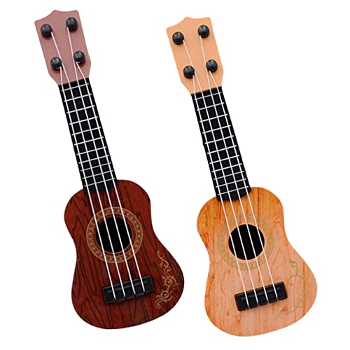 TOYANDONA 2 Stück Ukulele Kleinkind Musikinstrumente Musikinstrumente Musikinstrumente Musikinstrumente Kinderspielzeug Für Babys Für Kleinkinder Kindergitarrenmodell Kunststoff von TOYANDONA