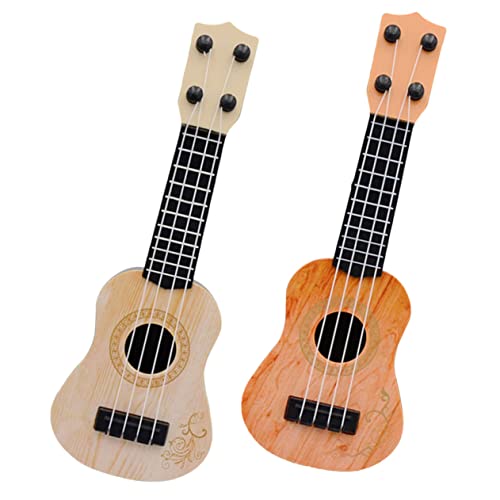 TOYANDONA 2 Stück Ukulele Spielzeuggitarren Für Für Kleinkinder Kinderspielzeug Kleinkindgitarre Für Babys Kindergitarre Kinderinstrument Musikinstrument Spielzeuggitarre Für von TOYANDONA