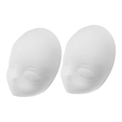 TOYANDONA 2 Stück Weiße PVC Vollgesichtsmasken Bemalbare Masquerade Masken Leichte Diy Fox Face Mask mit Matter Oberfläche Universelle Passform für Halloween und Kostümpartys von TOYANDONA