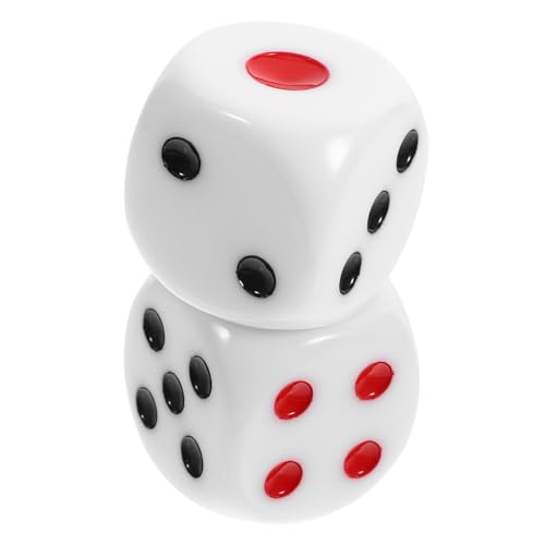 TOYANDONA 2 Stück große Würfel spielwürfel Tischspiel Zubehör für Partys Spielzeugwürfel Würfel Spiele spielzeuge spielsachen Spiel Würfel Würfelspielspielzeug Harz Weiß von TOYANDONA