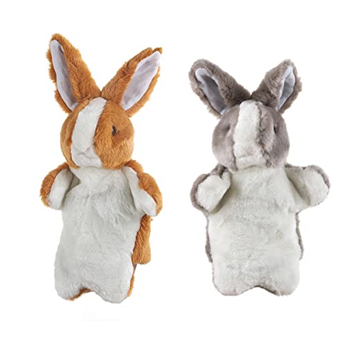 TOYANDONA 2 Stücke Häschen Hand Kaninchen Handpuppe Handpuppe Kaninchen Kaninchen Handpuppe Puppen Kuscheltiere von TOYANDONA
