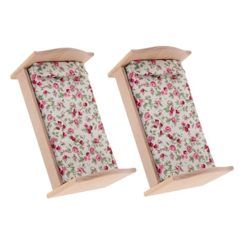 TOYANDONA 2 Stücke Miniatur Einzelbett für Puppenhaus mit Realistischem Design Holzspielzeugmöbel Inklusive Matratze und Kissen Zum Selbstgestalten für Puppenhaus Schlafzimmer Zubehör TOYANDONA 2 Stücke Miniatur Einzelbett für Puppenhaus mit Realistischem Design Holzspielzeugmöbel Inklusive Matratze und Kissen Zum Selbstgestalten für Puppenhaus Schlafzimmer Zubehör von TOYANDONA