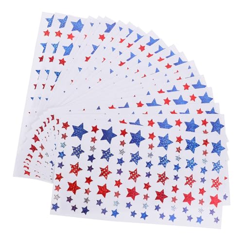 TOYANDONA 20 Blätter Lob Aufkleber Sparkle Stern Aufkleber Shiny Stern Aufkleber Liefert von TOYANDONA
