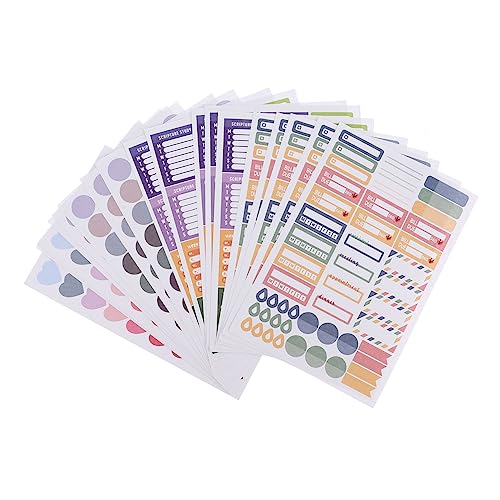 TOYANDONA 20 Blätter Memo-Aufkleber spaß Scrapbook Record schooter markierer kladden Student-Planer-Aufkleber Punktaufkleber Tagebuchaufkleber Code-Aufkleber Budget-Planer-Aufkleber Papier von TOYANDONA