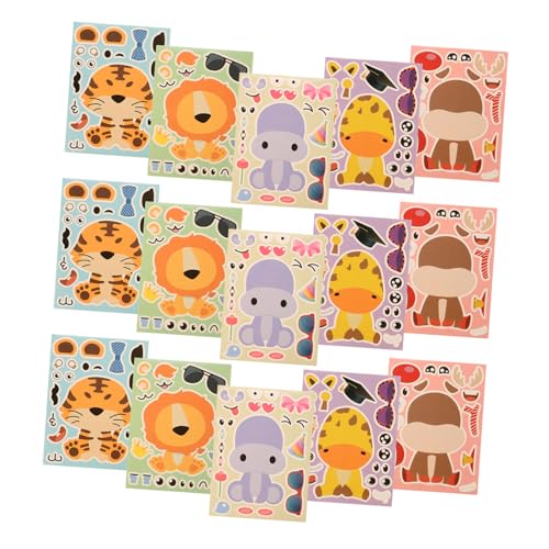 TOYANDONA 20 Blatt Heu-geburtstagsaufkleber Kinder-gesichtsaufkleber Für Kleinkinder Tier-partygeschenke Dekorationen von TOYANDONA