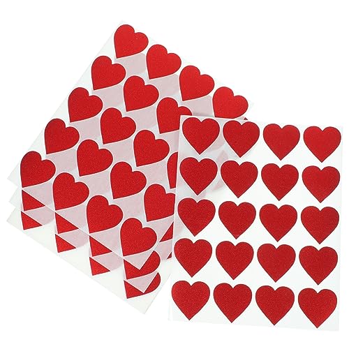 TOYANDONA 20 Blätter Valentinstag-liebesaufkleber Valentinstag-Herz-Etiketten Etikettenaufkleber Etiketten Für Geschenkverpackungen Dekorativer Siegelaufkleber Siegel Aufkleber Rot Papier von TOYANDONA