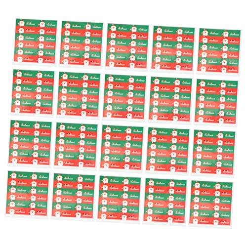 TOYANDONA 20 Blatt Dekorative Aufkleber Weihnachtsaufkleber Für Aufkleber Nagelaufkleber Rote Festivalaufkleber von TOYANDONA