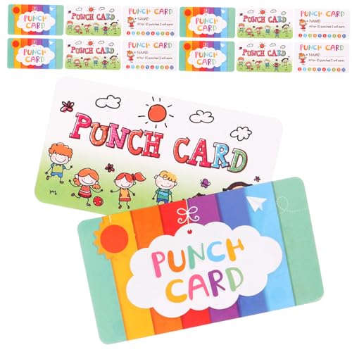 TOYANDONA 20 Blatt Sammelkarten Für Jungen Und Mädchen Cartoon-stempelkarten Für Jungen Und Mädchen Motivations-belohnungssystem Unterrichtswerkzeuge von TOYANDONA