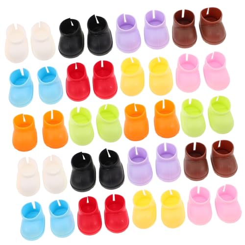 TOYANDONA 20 Miniature Stiefel für Puppen Weiche Langlebige Schuhe Zubehör für Kostüme und Kreatives für Fingerpuppen und Miniaturfiguren von TOYANDONA