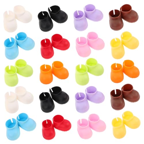 TOYANDONA 20 Paare Mini Stiefel Kostümzubehör für Große Figuren Weiche und Elegante Schuhwerk für Puppenspiel und Kreative Kostümierung von TOYANDONA