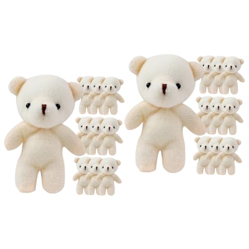 TOYANDONA 20 Stück Mini-Bär Weiches Tierspielzeug Plüschbären Kleiner Ausgestopfter Bär Kuschelbär Puppe Füllung Stoff von TOYANDONA