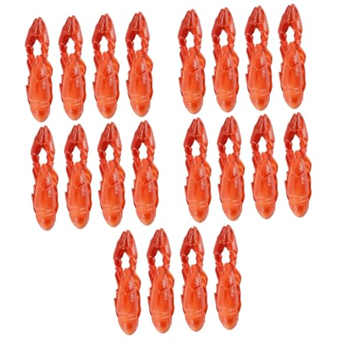 TOYANDONA 20 STK Simulierte Krebse Statue Spielzeuge Tier Große Hummerdekoration Gefälschte Hummerfiguren Lernspielzeug -simulationsfigur PVC Flusskrebs Skulptur Kind von TOYANDONA